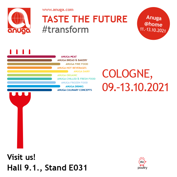 Visit our stand at ANUGA TASTE THE FUTURE exhibition Poultryeu